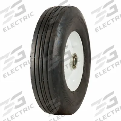 MARATHON Caster Wheels: 10 in Wheel Dia., 2 1/2 in Wheel Wd, Rubber, 450 lb Load Capacity - Adjustable Hub Length Flat-Free Solid Rubber Wheels