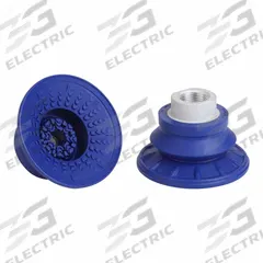 SCHMALZ Vacuum Pad Assembly: Bellows, 1.5 Folds, G3/8 in, 67 mm Pad Dia, NBR, Blue, 60 A, SAB (MPN 10.01.06.00674). Key specifications — attr1019101: 10.01.06.00674; attr1019103: SCHMALZ; attr1019107: 60 A.