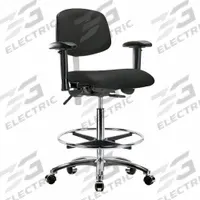 Cleanroom Task Chair: Vinyl, Arms Included, Ht Range 26 1/4 in to 36 in, 18 1/2 in Seat Wd, Adj (MPN BR-NCR-VHBCH-CR-T0-A1-CF-CC-8540). Key specifications — Foot Support: Yes; Back Tilt Backward: 13.5°; Back Tilt Forward: 10.5°; Base Material: Aluminum; Brand: APPROVED VENDOR; Product Type: Cleanroom Task Chair; Cleanroom Class: ISO 5; ESD-Safe: Not ESD Safe.