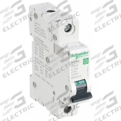 SCHNEIDER IEC Supplementary Protector: 10 A Amps, 60V DC, 14kA at 120/240V AC, Screw Clamp, C60SP, D (MPN M9F23110). Key specifications — Brand: SCHNEIDER; Terminal Connection: Screw Clamp; DC Voltage Rating: 60V DC; Max. AIR Rating: 14kA at 120/240V AC; Series: C60SP; AC Voltage Rating: 240/415V AC; Curve Type: D.