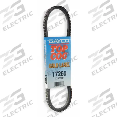 DAYCO Automotive Drive Belt: V-Belt, 20A, A Belt Trade Size, Cogged Belt, 38° Angle - 20A Series Cogged V-Belts