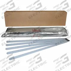 ESAB Hardfacing Stick Electrode: Stoody 31, 1/8 in x 14 in, 10 lb, 49 HRC (MPN 10206300). Key specifications — Brand: ESAB; Maximum Rockwell Hardness (As Welded): 49 HRC.