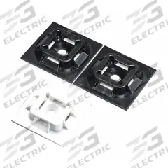 PANDUIT Cable Tie Mounting Base: 0.2 in Slot Wd, 0.06 in Slot Ht, White, 1 in Wd, 0.24 in Ht, 500 PK (MPN ABM100-A-D). Key specifications — For Use With: Miniature, Intermediate and Standard Cable Ties; Size: 1 in L x 1 in W x 0.24 in H; Color: White; Brand: PANDUIT.