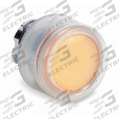 SCHNEIDER Flush Push Button: 22 mm Mounting Size, Metallic - Illuminated Flush-Mount Push-Button Operators