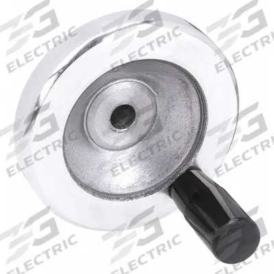 KIPP Hand Wheel: Solid, Revolving Handle, Aluminum, 1/2 in Bore, 125 mm Dia - Solid Hand Wheels with Revolving Handle