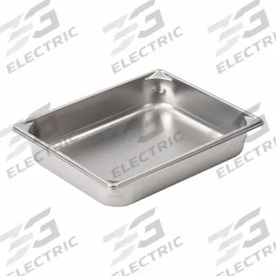 VOLLRATH Steam Table Pan: Two-Thirds Size, Rectangular, 22 ga Gauge, 5.6 qt Capacity - Steam Table Pans