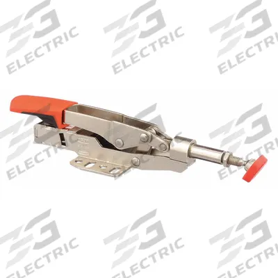 BESSEY Straight Line Clamp: Flange Base Mounting, Std Horizontal Handle, M8 - Auto-Adjusting Straight-Line Toggle Clamps