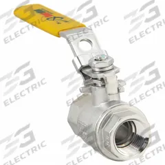 APPROVED VENDOR Manual Two-Way Ball Valve: 1/2 in, 316 Stainless Steel, Straight Valve Body, PTFE (MPN 06Q201N04012). Key specifications — Brand: APPROVED VENDOR; Handle: Locking Lever.
