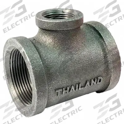 APPROVED VENDOR Metal Pipe Tee: 1 in x 1 in x 3/4 in, 2,000 psi, Malleable Iron, Class 300 - Threaded High-Pressure Pipe Fittings