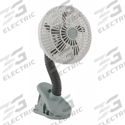 TREVA/O2COOL Cooling Fan: 4 in Blade Dia, Non-Oscillating, 71 cfm Airflow, Clip-On, 1 Speeds - Clip-On Fans
