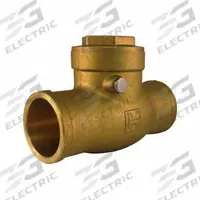 HAMMOND VALVE Swing Check Valve: Swing, Inline Valve Body, 1 1/4 in Pipe Size, Sweat x Sweat, Brass (MPN 968 1-1/4). Key specifications — Brand: HAMMOND VALVE.