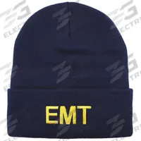 HEROS PRIDE EMT Hat: Universal, Navy with Gold Lettering, Acrylic Knit (MPN 6858). Key specifications — Color: Navy with Gold Lettering; Size: Universal; Material: Acrylic Knit.