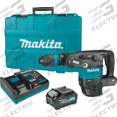 Makita Cordless Demolition Hammer: 40V DC, SDS‑MAX, 8.9 ft-lbf, 2,650 bpm - Makita Cordless Demolition Hammers