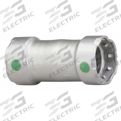 VIEGA MEGAPRESS Crimp Coupling Fitting: 2 in Pipe x 2 in Pipe Size, Press-fit x Press-fit - Steel Press Pipe Fittings