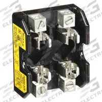 BUSSMANN Fuse Block: Open Block Design, 2 Pole, 600 V AC, Box Lug, Non-Indicating (MPN T60030-2CR). Key specifications — Brand: BUSSMANN.