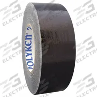 POLYKEN Duct Tape: Medium Duty, Black, 2 3/4 in Wd, 60 yd Lg, 10.5 mil Thick, 281, Rubber. Key specifications — Backing Material: Polyethylene Coated Cloth; Series: 281.