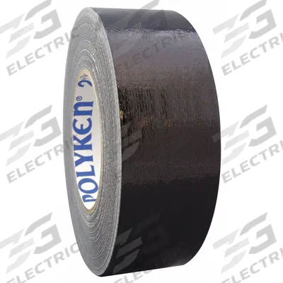 POLYKEN Duct Tape: Medium Duty, Black, 2 3/4 in Wd, 60 yd Lg, 10.5 mil Thick, 281 - General Purpose Duct Tape