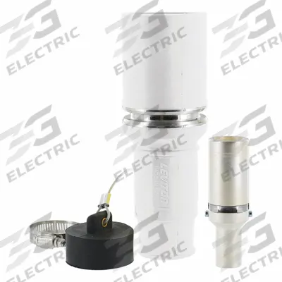 LEVITON Single Pole Inline: Female, White, 1000V AC, 636 A, Crimp Tube Termination - Plugs with Crimp Tube Terminations