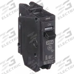 GE Miniature Circuit Breaker: THQL, 20 A, 120/240V AC, Single Phase, 10kA at 120/240V AC, 1 Poles (MPN THQL1120HID). Key specifications — Amps: 20 A; AC Voltage Rating: 120/240V AC; Phase: Single; Max. AIR Rating: 10kA at 120/240V AC; For Use With: Power Mark Gold Load Centers and AQ Lighting Panels.