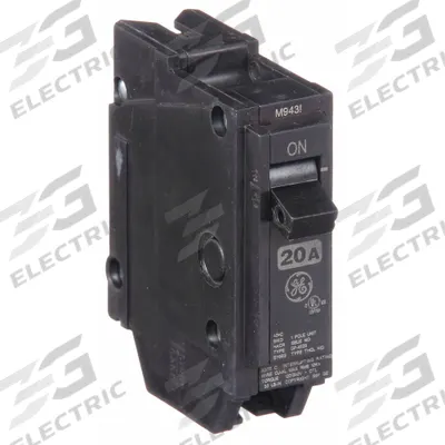 GE Miniature Circuit Breaker: THQL, 20 A, 120/240V AC, Single Phase, 10kA at 120/240V AC - THQP, THQL & THHQL Series, Plug-In GE Miniature Circuit Breakers