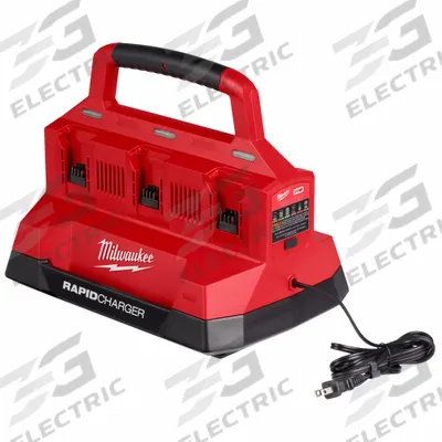 MILWAUKEE Battery Charger: Multi-Port Charging, For 18V DC, 5 Ah Charged in 1-Hour - Milwaukee Battery Chargers