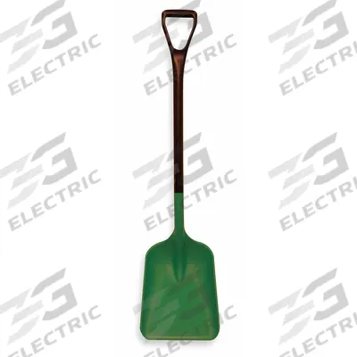 VIKAN Industrial Shovel: Square Point, 1 Ribs, Plastic, #3 Blade Size, 10 3/8 in Blade Wd - All-Plastic Industrial Shovels