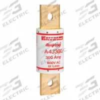 MERSEN Fuse: A4J Series, Class J, Blade Body, Fast-Acting, 300 A, 600 V AC, 300 V DC, Non-Indicating (MPN A4J300). Key specifications — Series: A4J; Brand: MERSEN.