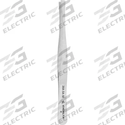 EXCELTA Tweezers: Stainless Steel, Flat - Small Parts Handling Tweezers