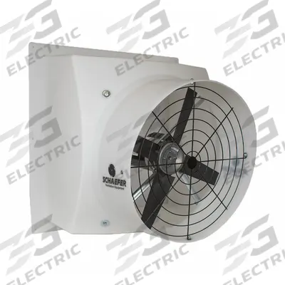 SCHAEFER Agricultural Exhaust Fan: Direct Drive, 24 in Blade, 1/2 hp, Totally Enclosed Air Over - Direct-Drive Cylinder Exhaust Fans