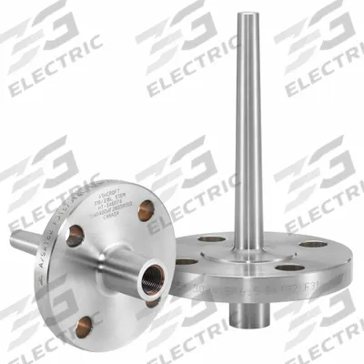 ASHCROFT Flanged Thermowell: Stainless Steel, For 18 in Stem Lg - Flanged Thermowells