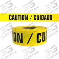 APPROVED VENDOR Barricade Tape: 1,000 ft Lg, 3 in Wd, Caution/Cuidado Legend, Polyethylene (MPN SB3102Y13-200). Key specifications — Tape Message: Caution/Cuidado; Message Color: Black; Brand: APPROVED VENDOR.