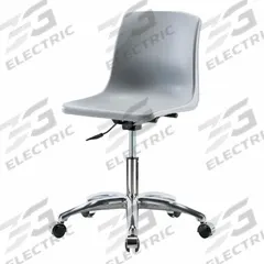 BLUE RIDGE ERGONOMICS Shell Chair: Gray, Plastic Material, 17 in Back Ht, 16 in Seat Wd (MPN SDHCH-CR-NBCC-GRY). Key specifications — attr982877: Chrome; attr982865: Gray; attr982870: BLUE RIDGE ERGONOMICS; attr982901: Gray.