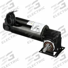DAYTON DC Gearmotor: Right Angle, 90V DC, TENV, 360 RPM, 30 in-lb Max Torque, 5:1, 2.33 A, CW/CCW (MPN 3XA83). Key specifications — Motor Type: Permanent Magnet DC; Brand: DAYTON; Full Load Current: 2.33 A.