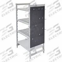 CAMBRO Pegboard: 32 in Ht, 18 in Dp, 36 in Lg, Black, 0 Rails (MPN CSPEGKIT24110). Key specifications — Color: Black; Includes: Bottom Post Connector; Product Type: Pegboard; Brand: CAMBRO.