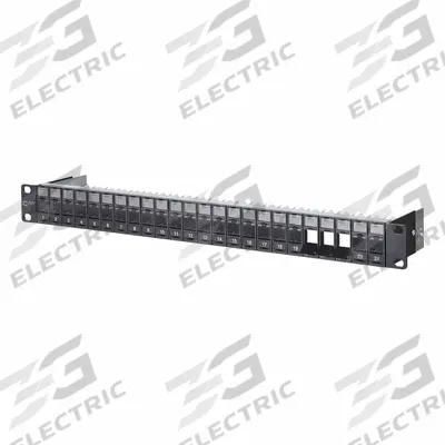 METZ CONNECT Patch Panel: Rack, ABS, 24 Ports - Voice & Data Housings, Panels & Connector Components