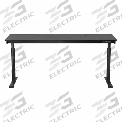 VERSADESK Electric Sit-Stand Desk: Black, Wood, 72 in Overall Wd, 24 in Overall Dp - Electric Adjustable-Height Desks
