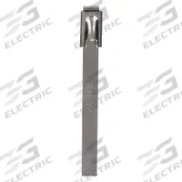 TY-RAP Cable Tie: 8 in Nominal Lg, 2 in Nominal Max. Bundle Dia., 0.31 in Wd, Silver, 50 PK (MPN LS-7.9-200A). Key specifications — Brand: TY-RAP; Locking Style: Ball Lock; Color: Silver.