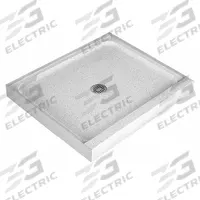 FIAT PRODUCTS Shower Base: Rectangle, Single Threshold, Terrazzo, 32 in Overall Lg, 4 in Overall Ht (MPN 3632MFTR081). Key specifications — Material: Terrazzo; Drain Location: Center; Brand: FIAT PRODUCTS.