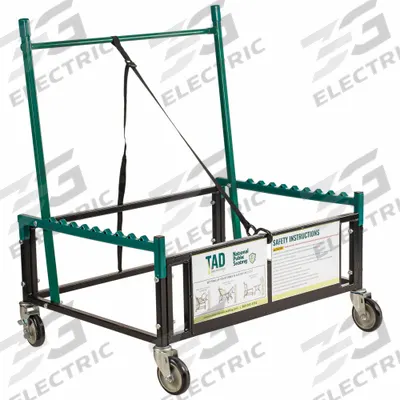 NATIONAL PUBLIC SEATING Table Cart: 1,000 lb, 48 in L x 28 in W x 31 in H, (4) Swivel - Carts with Vertical Divider Rail for Round & Rectangular Tables
