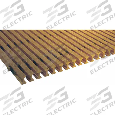 FIBERGRATE Fiberglass Pultruded Grating: Structural Grating, 4 ft x 8 ft Nominal Size (WxL) - Flame-Resistant Structural Grating