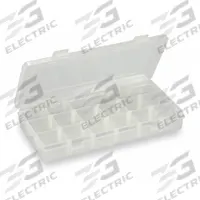 WESTWARD Compartment Box: 5 in x 9 in x 1 3/8 in, Clear, Not Electrostatic Discharge Conductive (MPN 2HFR3). Key specifications — ESD Conductive: Not Electrostatic Discharge Conductive; Color: Clear; Brand: WESTWARD; Material: Plastic.