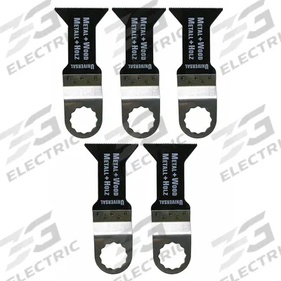 FEIN Oscillating Tool Blade: 1 3/4 in Blade Wd, 2 3/8 in Overall Lg, Flush Cutting - 12-Point Mounted Blades