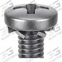 SEMS Screw: External Tooth, M4x0.70 Thread Size, 6 mm Lg, Stainless Steel, Passivated, Pan, 10 PK (MPN 1-MPE-4-6). Key specifications — Drive Size: #2.