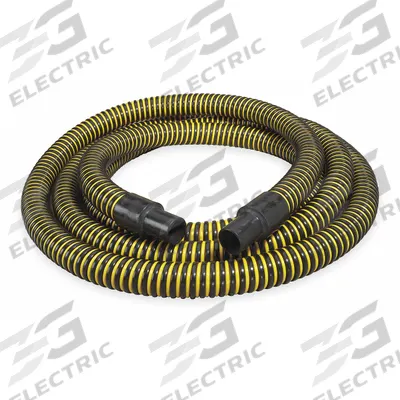 APPROVED VENDOR Water Suction and Discharge Hose: 1 1/2 in Hose Inside Dia., 26 psi, Black/Yellow - Polyethylene Bulk Water Suction & Discharge Hoses with Polyethylene Double Helix Reinforcement