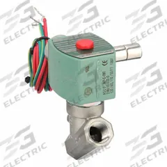 REDHAT Solenoid Valve: 2-Way, Normally Closed, 3/8 in Pipe Size, 110V AC/120V AC, Watertight (MPN 8210G036). Key specifications — Pipe Size: 3/8 in; Voltage: 120V AC; Brand: REDHAT; Coil Enclosure: Watertight.