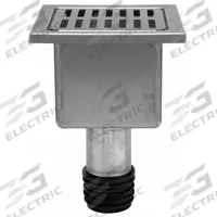 ZURN Floor Sink Liner: 12 3/8 in Overall Wd, 6 in Sump Dp, 3 in Nominal Pipe Size, Gasket, Square (MPN Z1910-RL3). Key specifications — Color: Silver; Grate Material: Stainless Steel; Connection Type: Gasket; Brand: ZURN; Grate Opening Type: Full Grate; Finish: Stainless Steel.