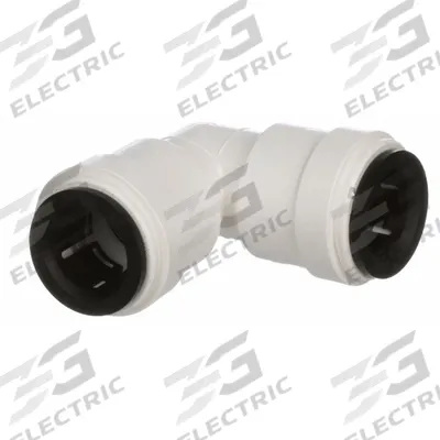 WATTS Push-Fit Elbow Fitting: 1/2 in OD x 1/2 in OD Size - Polysulfone Push-to-Connect Tube Fittings