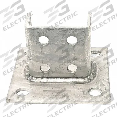 VAST Strut Channel Fitting: 1 5/8 in x 3 1/4 in For Strut Channel Size, 8 Holes - Post Bases for Double Channels