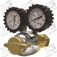 UNIWELD Light/Medium Duty Oxygene Regulator A-Conn/CGA540: Single Stage, CGA 540 Inlet, 60 psig (MPN RO100). Key specifications — Brand: UNIWELD; Manufacturer Part Number: RO100; Diaphragm Material: Neoprene; Outlet Connection: 3/8"-24 M RH; Inlet Connection: CGA 540.