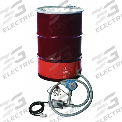 BRISKHEAT Drum Heater: 115V AC, 1,300 W Watts, 0°F to 292°F, Silicone Rubber, IP54 - Drum & Bucket Band Heaters